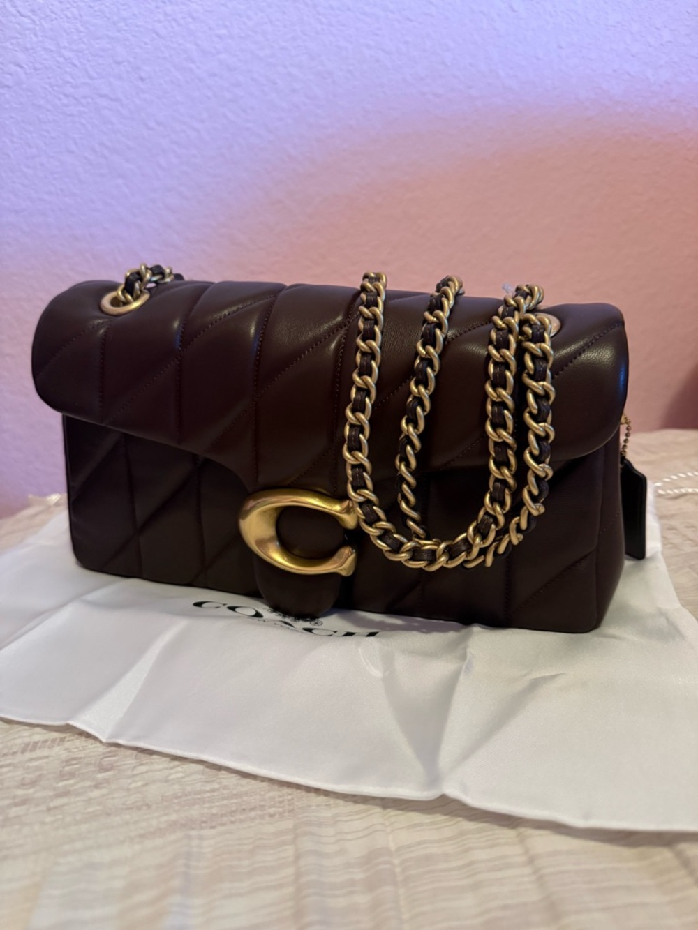 AUTHENTIC Coach Quilted Tabby 26 Shoulder Bag